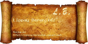 Lippay Bereniké névjegykártya